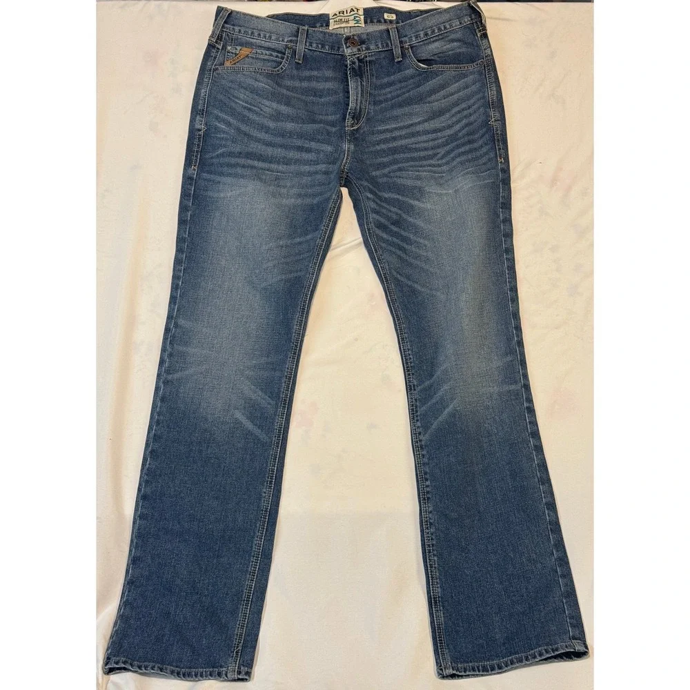 Ariat M7 Madera Slim Fit Straight Leg Jeans Mens 40x36 Blue Denim 10041093